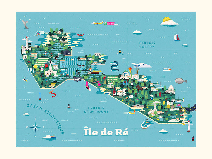 Carte de l'Île de Ré de Fabien Chaigne