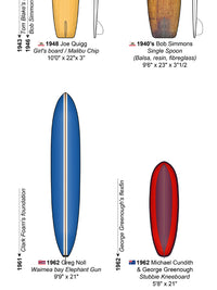 50 Surfboards mid-60's surfboards to 70's shortboards de Shapeologie Project