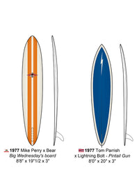 50 Surfboards mid-60's surfboards to 70's shortboards de Shapeologie Project