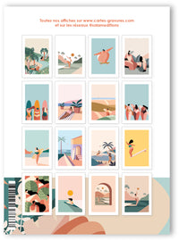 Collection " Les Filles du Surf " - 16 CP