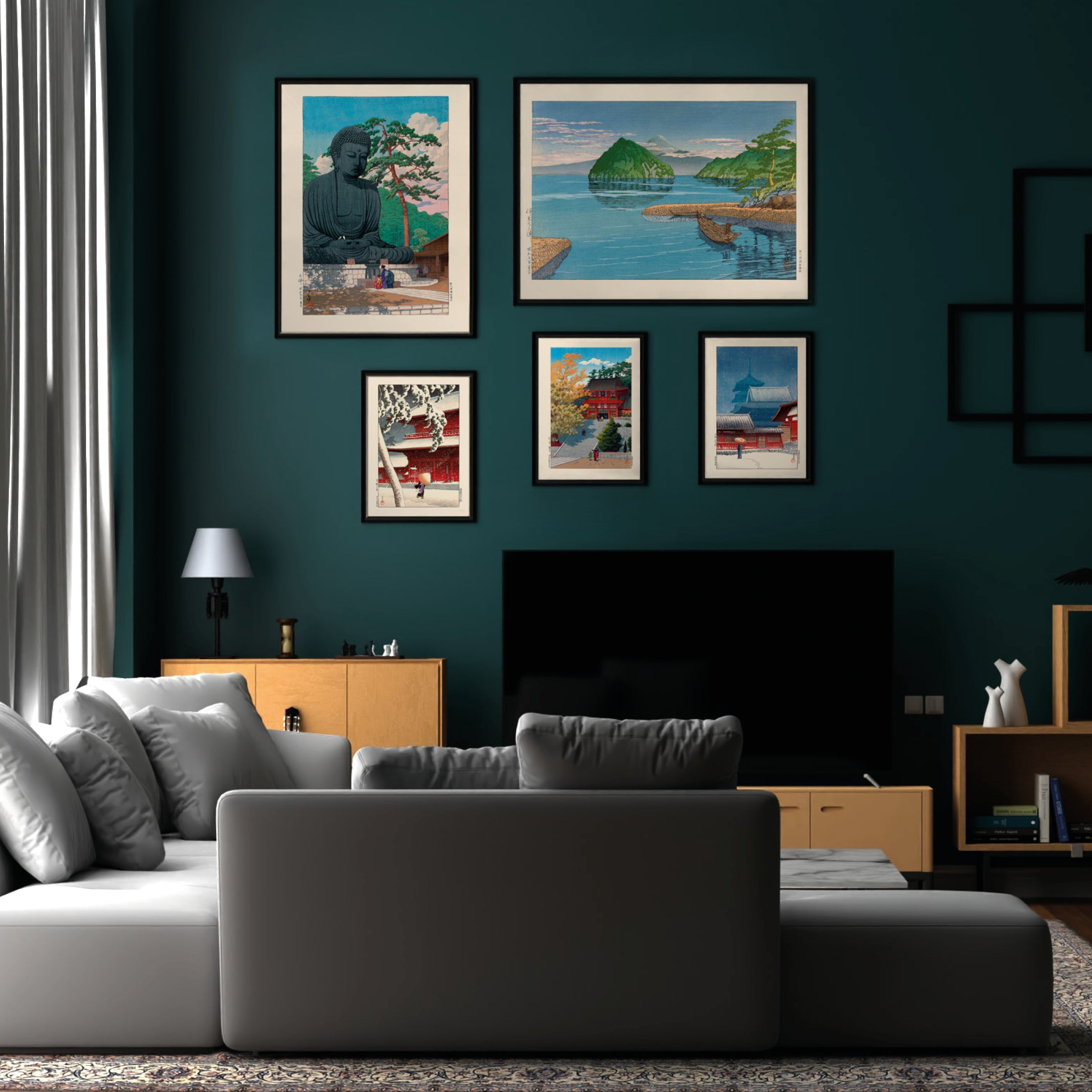 Poster Sur Toile « The Zojo Shrine In Shiba » De Kawase Hasui