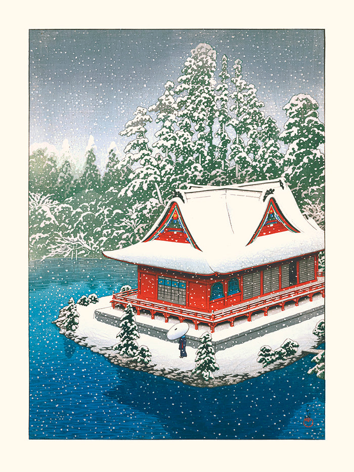 Inokashira sous la neige de Kawase Hasui