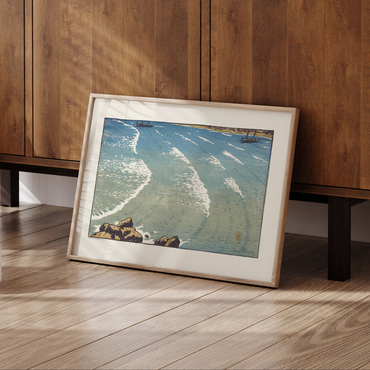 Vague mer montante en Bretagne par Henri Rivière