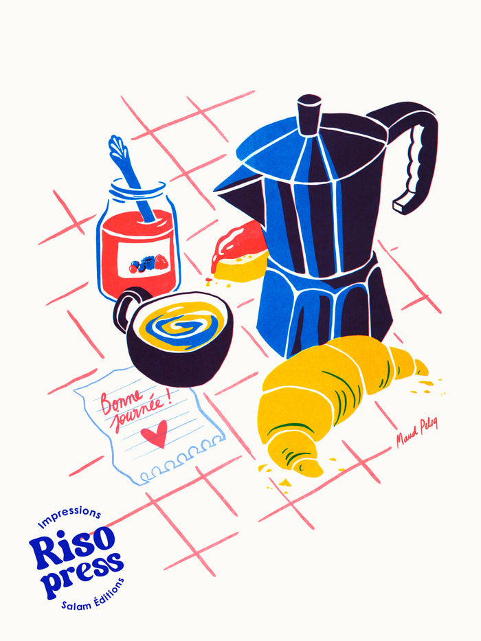 Riso -Bonne journée de Maud Peloq (Risographie)