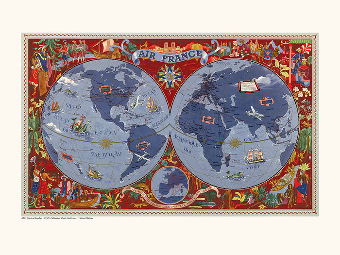 Air France / Mappemonde Sur les ailes d'Air France... A242
