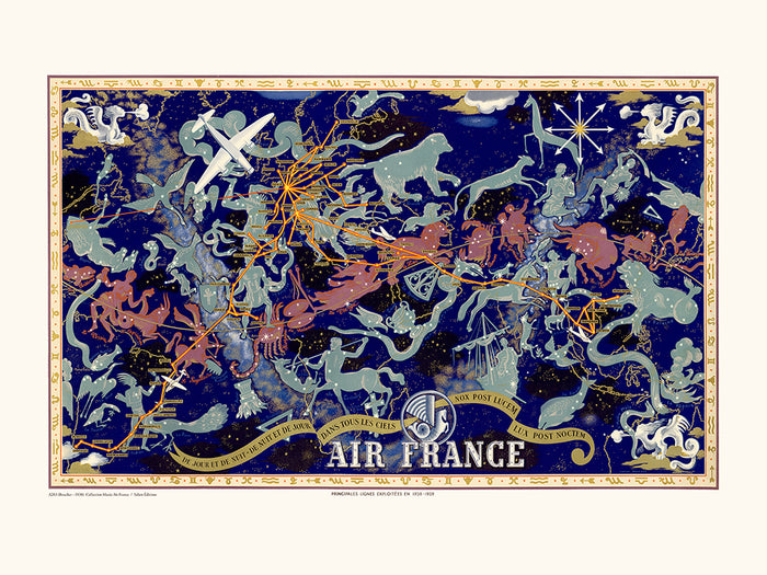 Air France / MAPA DEL MUNDO Celeste A283
