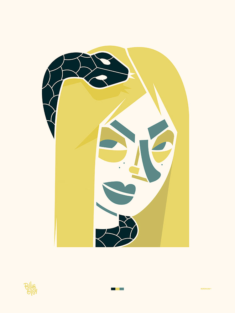 Billie Eilish (serpent) sans fond de IGREKA2N