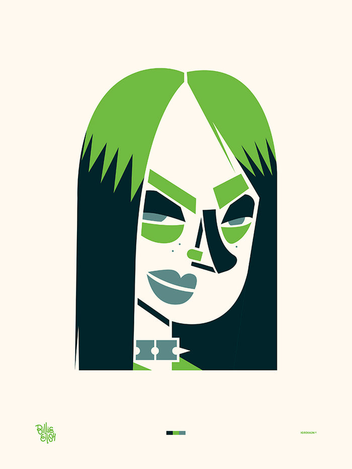 Billie Eilish sans fond de IGREKA2N