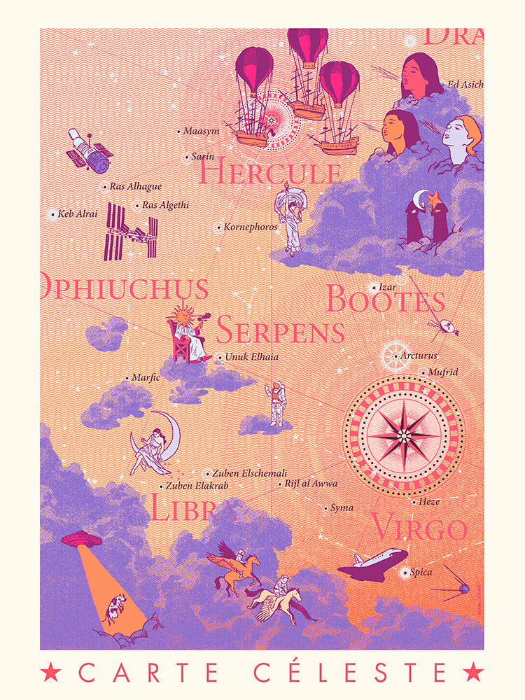 Carte céleste de Victor Lejeune