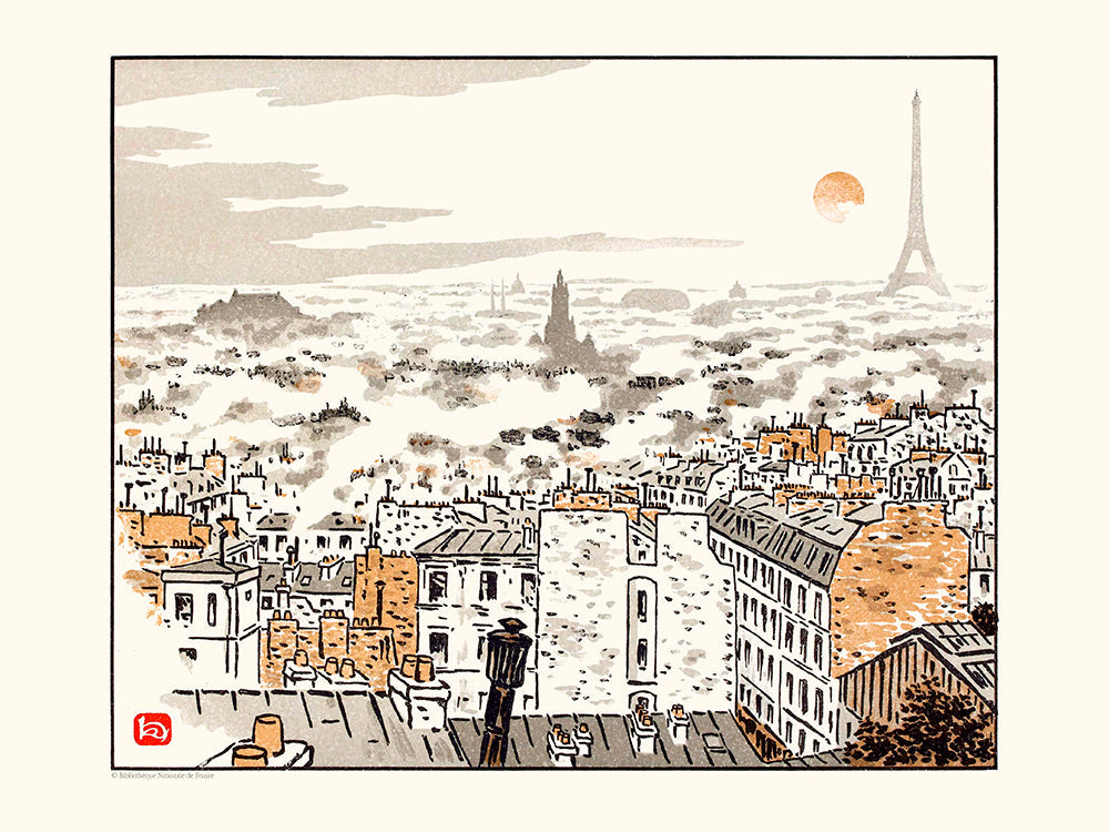 Paris depuis la rue des Abesses par Henri Rivière