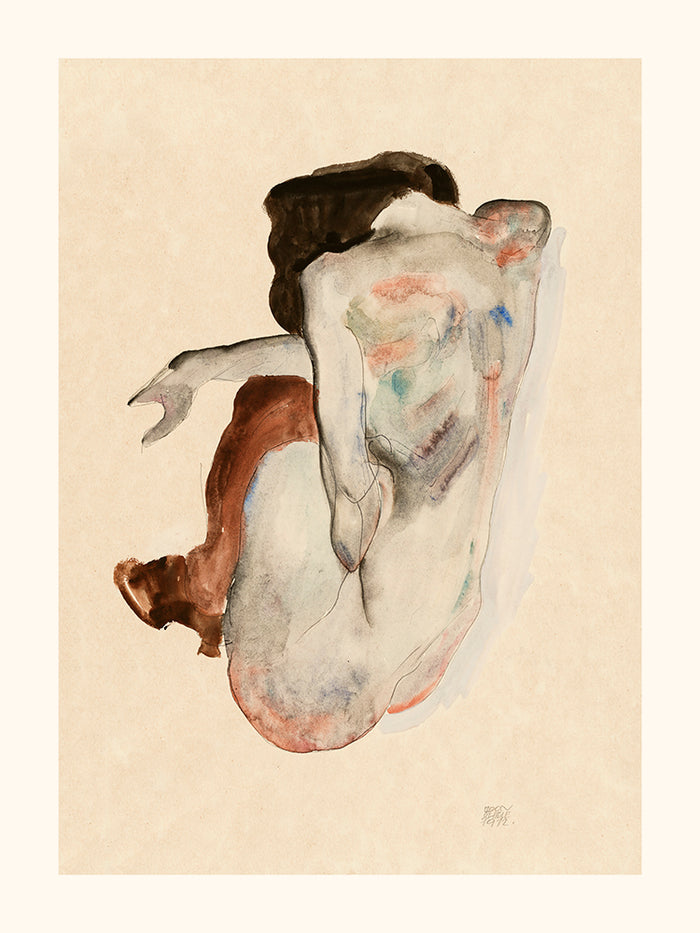 Nu avec bottes d'Egon Schiele