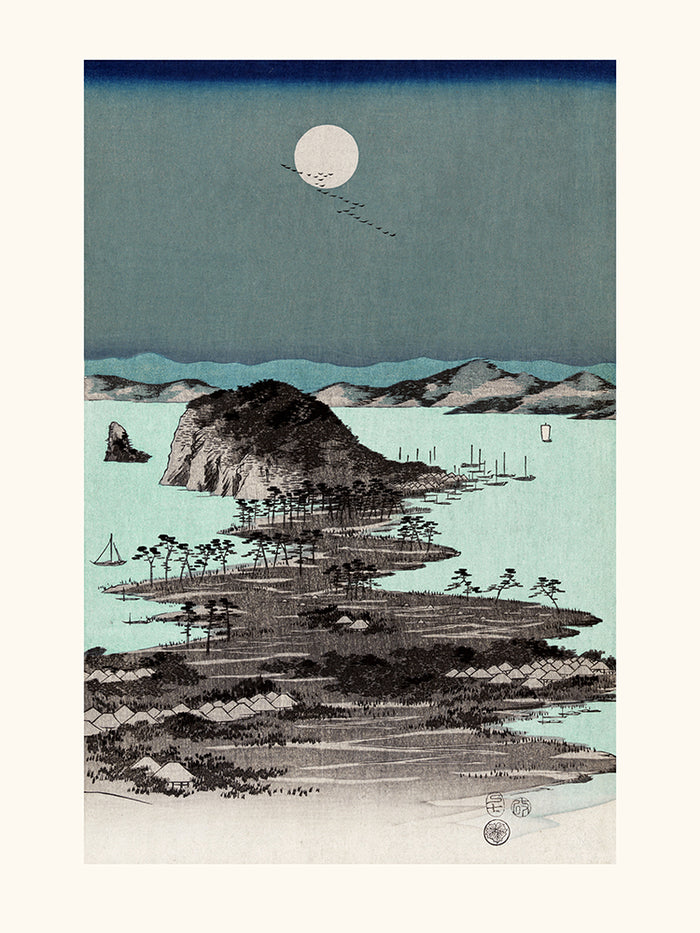 Huit vues de Kanagawa 2/3 de Hiroshige Utagawa