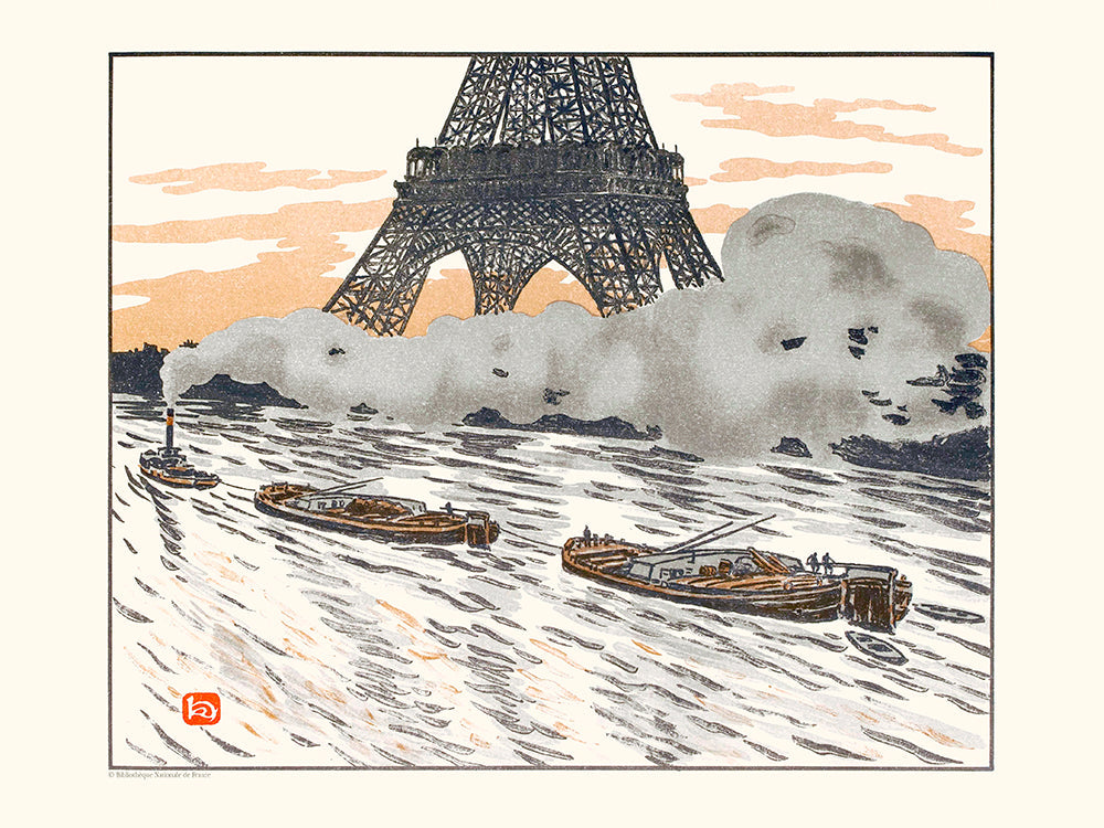 Les Péniches de Paris par Henri Rivière