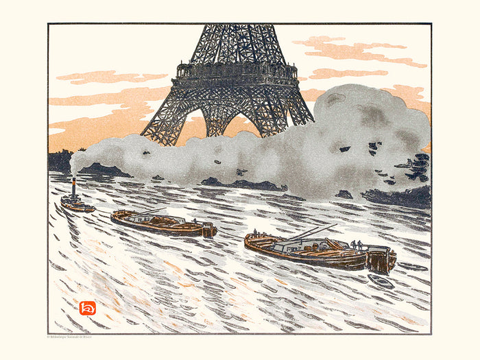 Les Péniches de Paris par Henri Rivière