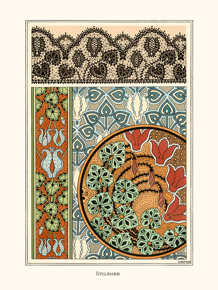 Ornements Cyclamen de Verneuil