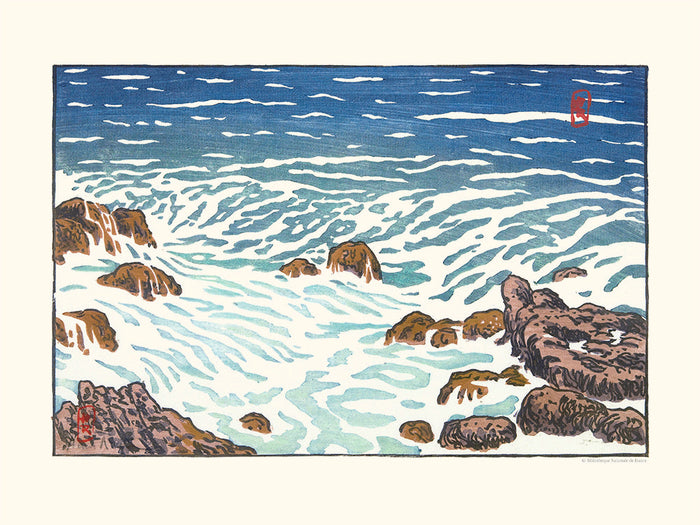 Petite vague montante en Bretagne par Henri Rivière