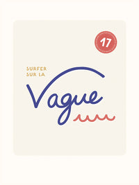 Surfer sur la vague, format portrait (personnalisable)