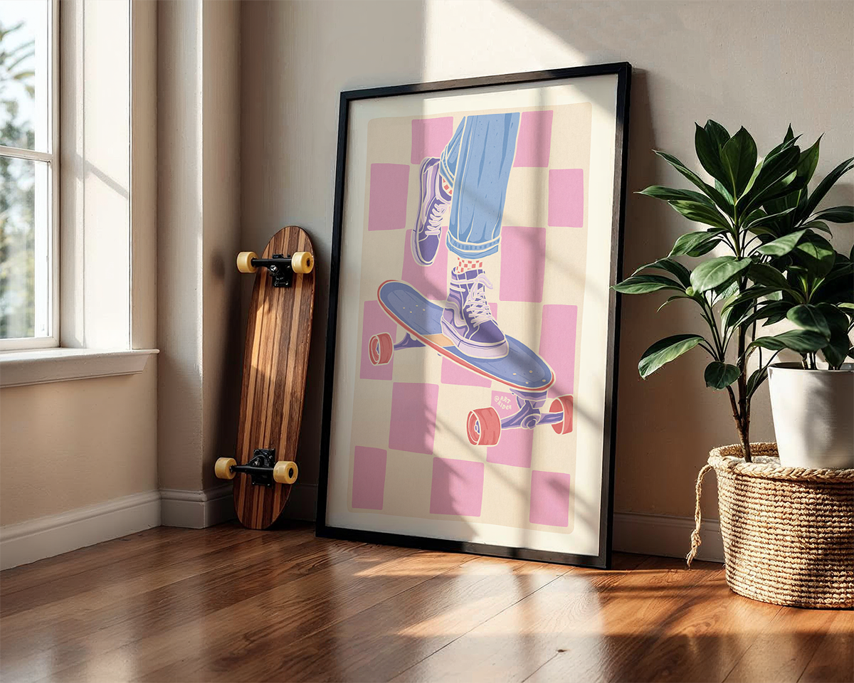 Checkerboard Skate - Art Rider