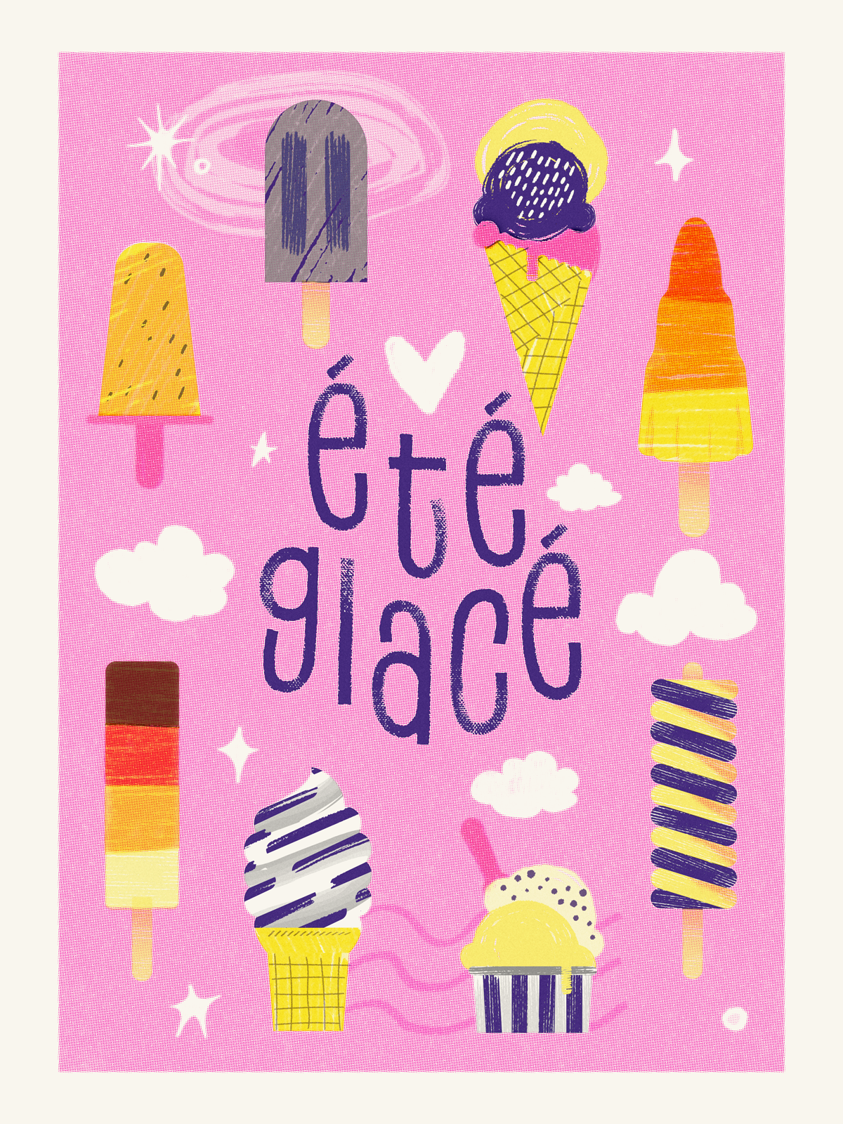 Été glacé - Risographie