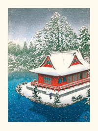 Inokashira sous la neige de Kawase Hasui
