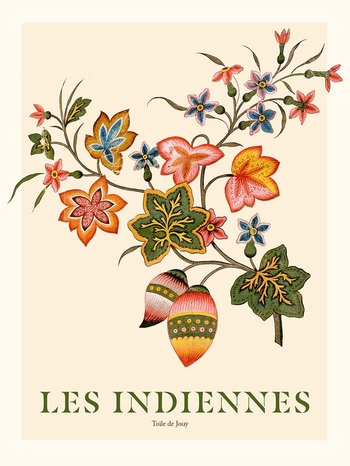 Les Indiennes (fond biege) - Toile de Jouy