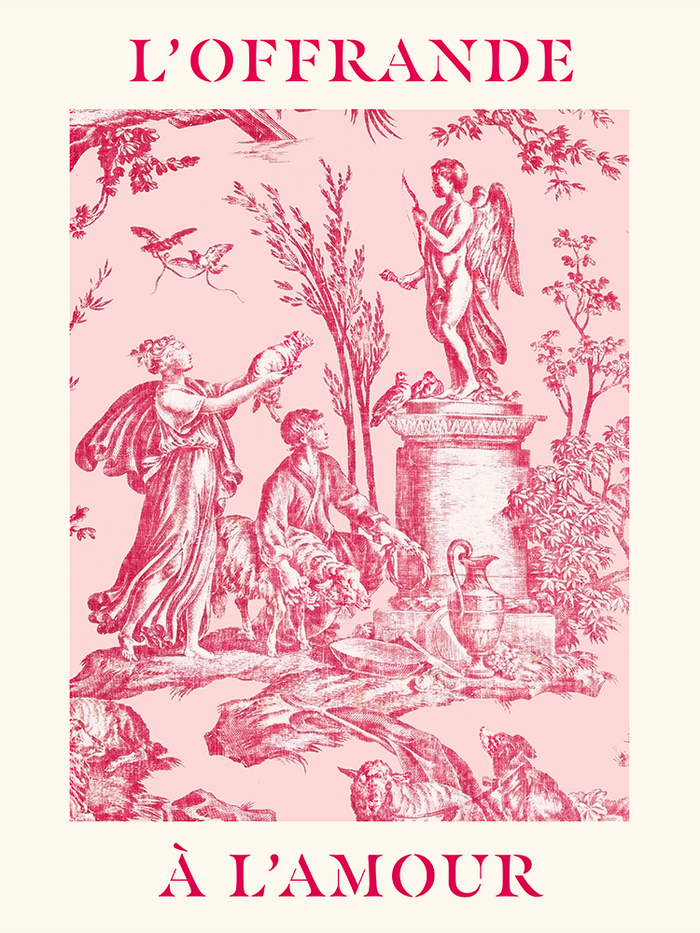 L'offrande à l'amour - Toile de Jouy