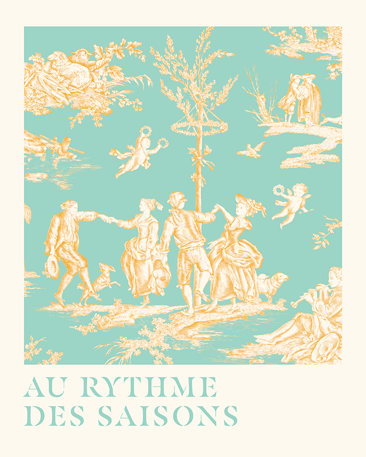 Au rythme des saisons - Toile de Jouy