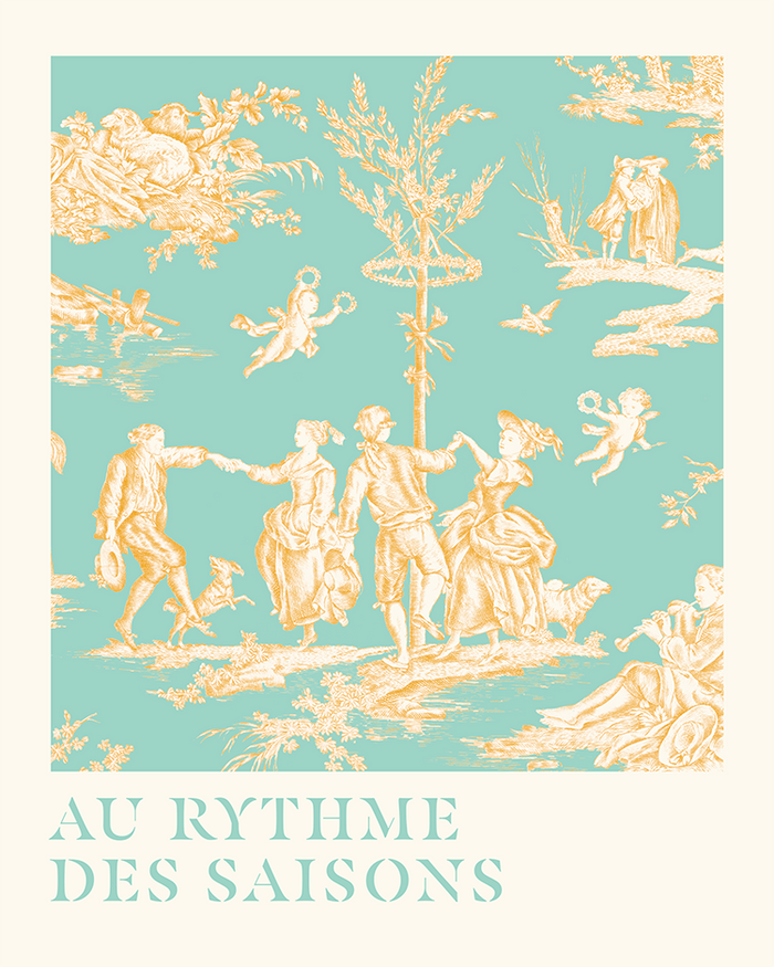 Au rythme des saisons - Toile de Jouy