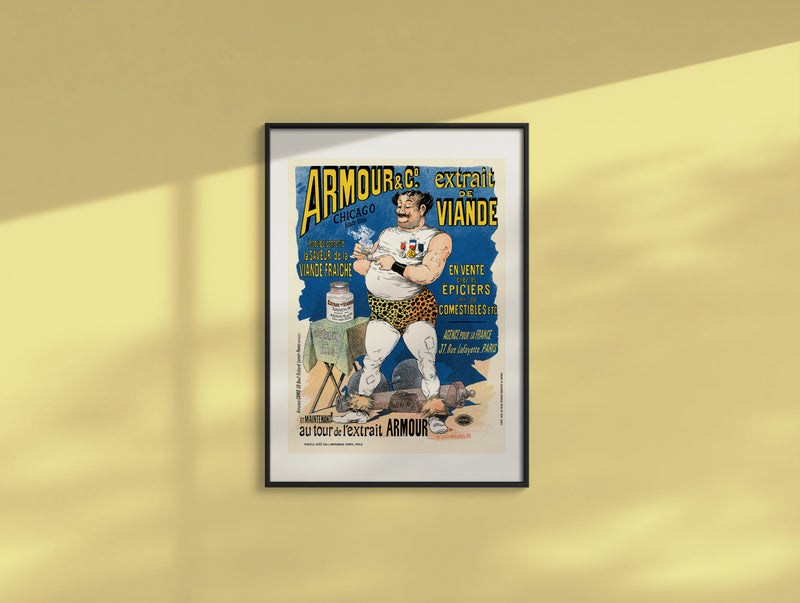 Mise en scène de l'affiche Armor & Co créée par Albert Guillaume