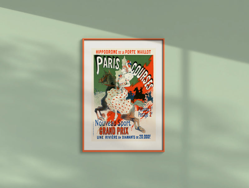Mise en scène de l'affiche de l'hippodrome de Paris créée par Jules Cheret