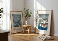 Inokashira sous la neige de Kawase Hasui