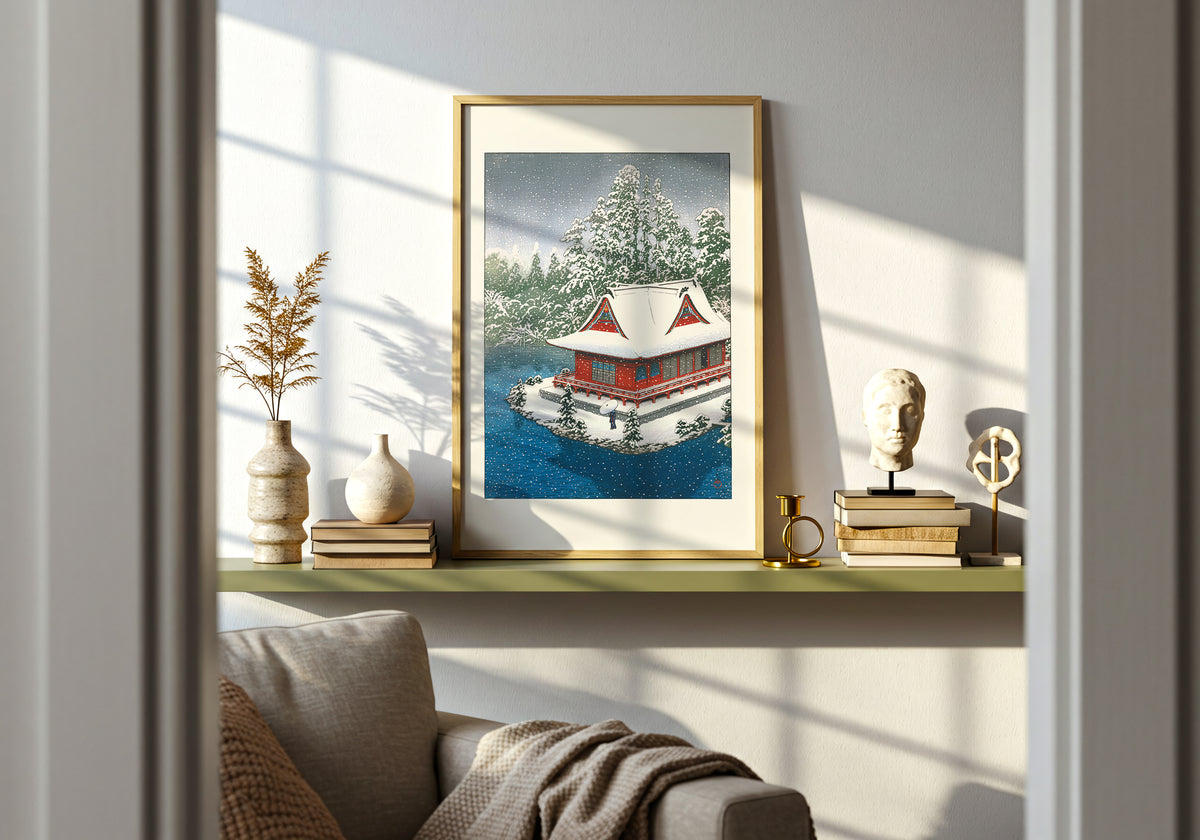 Inokashira sous la neige de Kawase Hasui