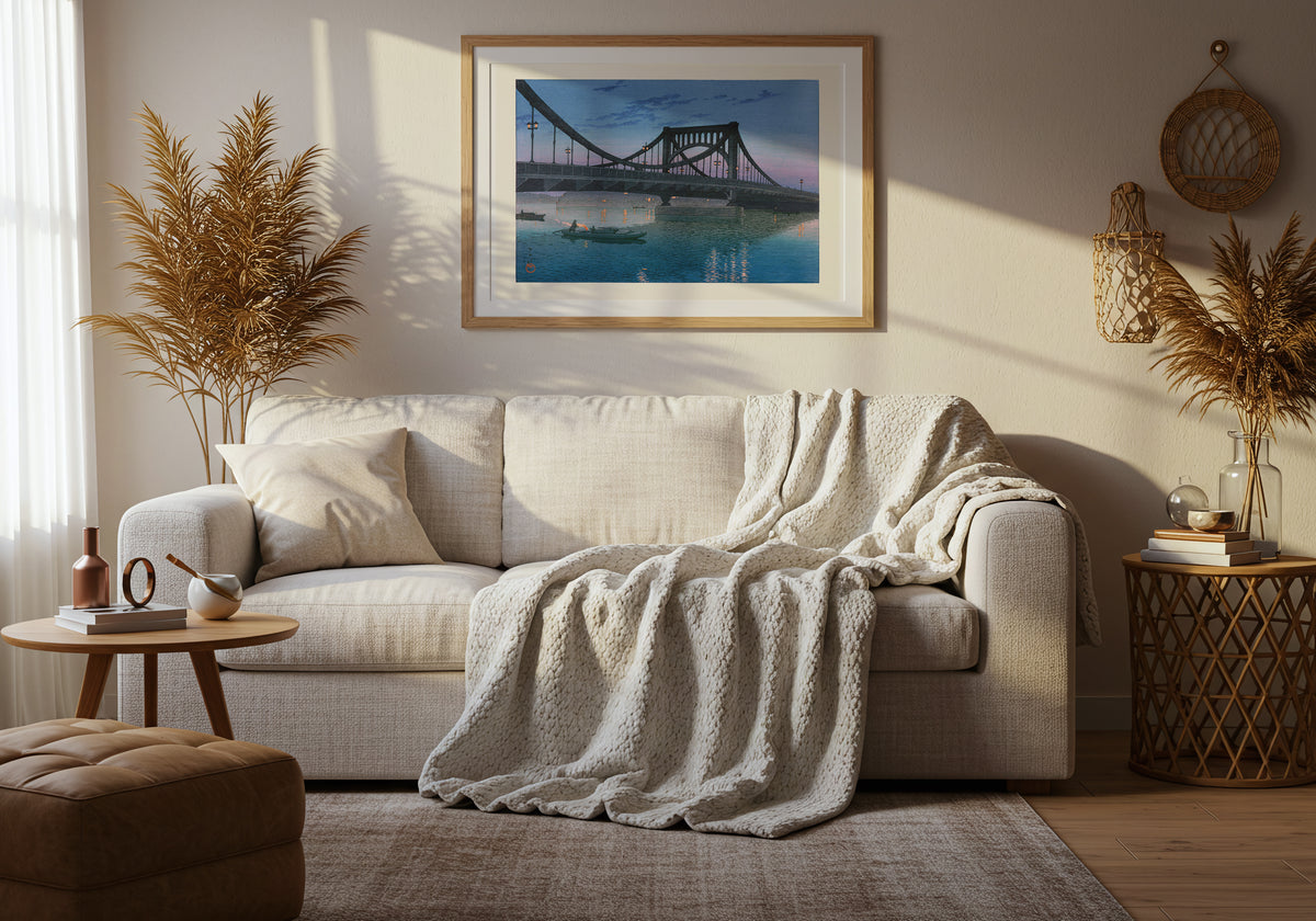 Le pont Kiyosu de Kawase Hasui