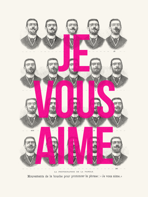 Je vous aime - Risographie