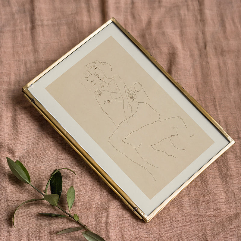 Couple au crayon d'Egon Schiele