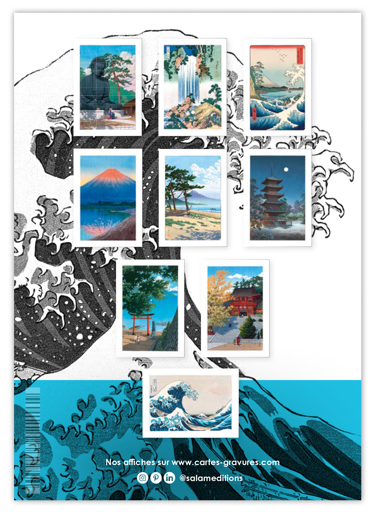 Collection "Les Estampes" - 9 CP