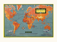 Air France / WORLD MAP On the Wings of Air France discover the world in your turn A253