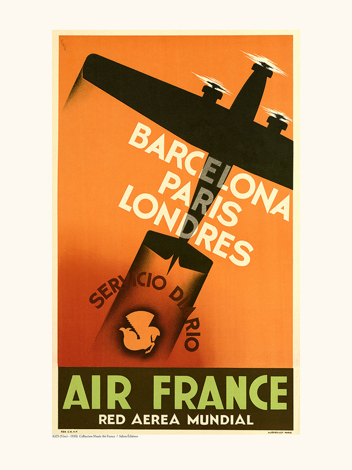 Air France / Red area Barcelona - Paris - London A325