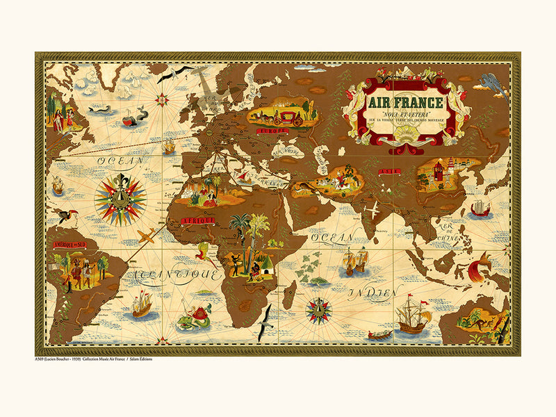 Air France / MAPA DEL MUNDO Nova y Vetera A569