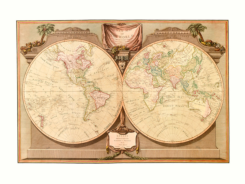 A new map of the world  by Laurie & Whittle 1808