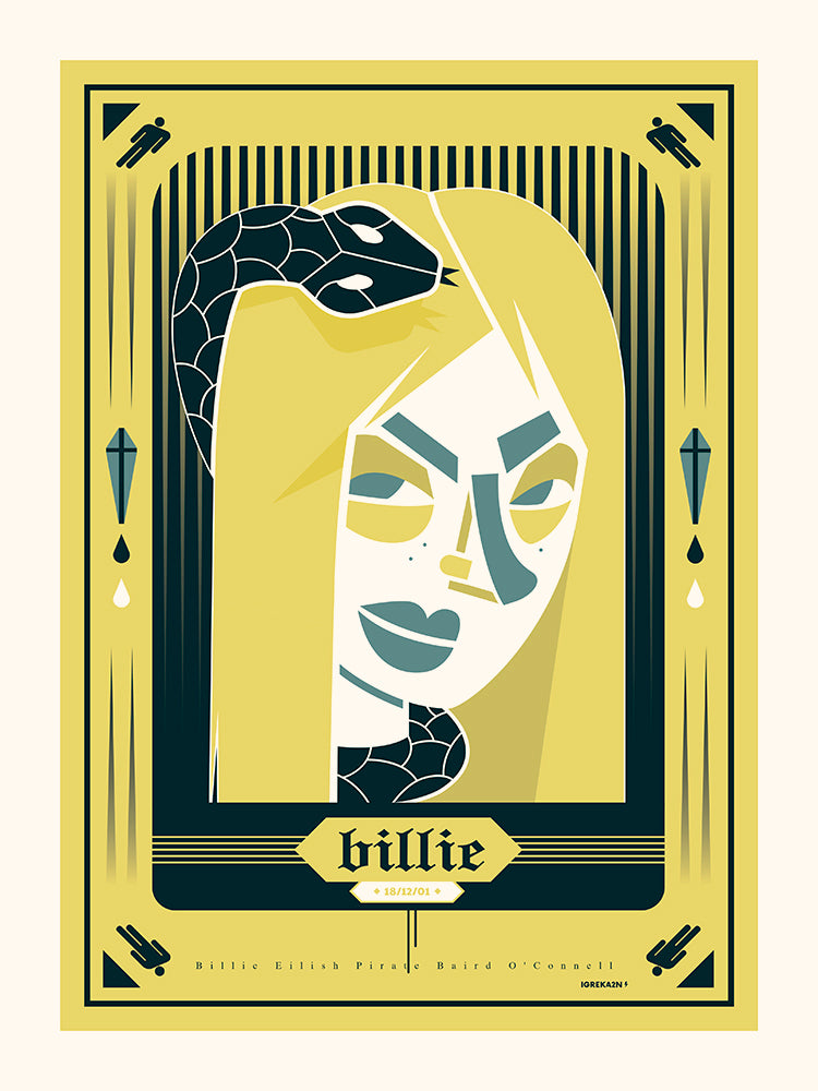 Billie Eilish (snake) background 