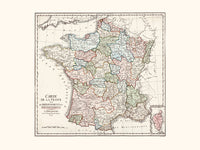 Carte de France divisée en département 1790