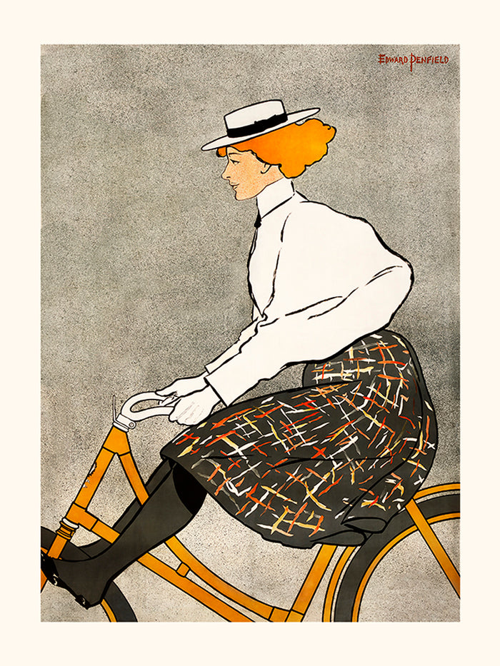 Edward Penfield Woman on bicycle