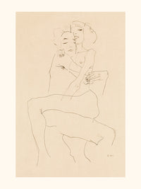 Couple au crayon d'Egon Schiele