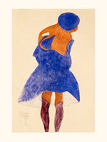 Femme au manteau bleu
