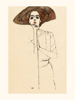 Femme au chapeau vue de face