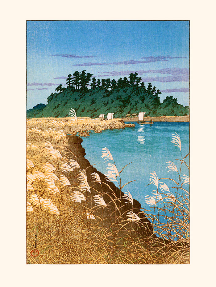 Kawase Hasui, Fin d'automne à Ichikawa - 1930