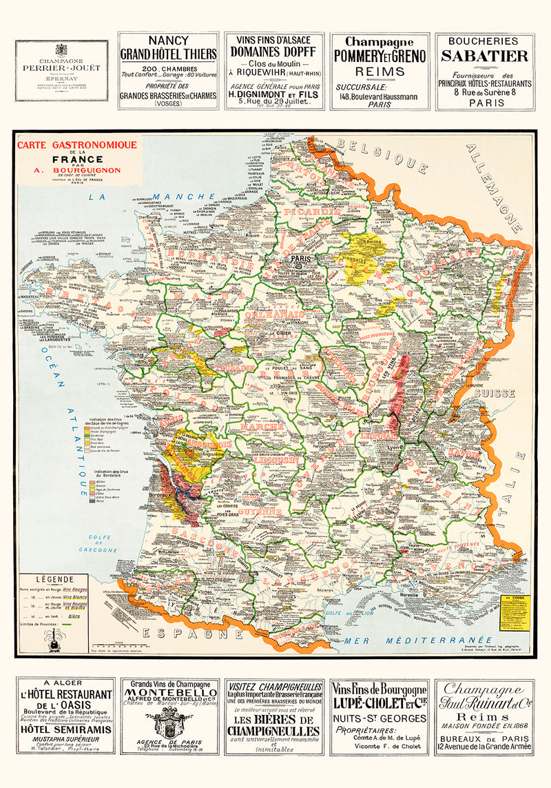Carte gastronomique par Alain Bourguignon