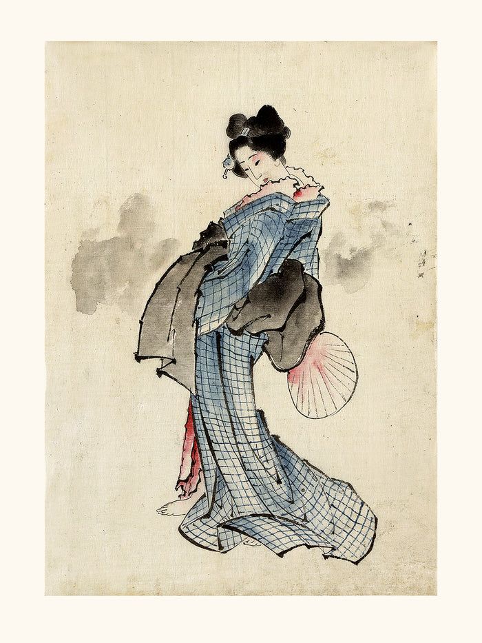 Hokusai Woman Drawing