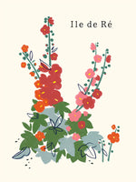 Roses Trémière (personnalisable)